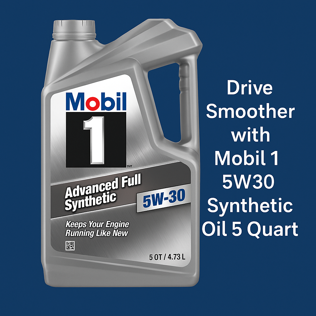 Drive smoother with Mobil 1 5W30 Synthetic Oil 5 Quart