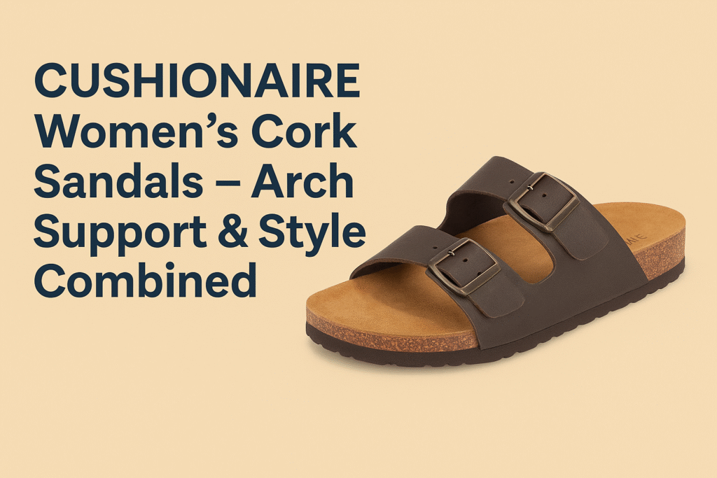 CUSHIONAIRE Women's Cork Sandals